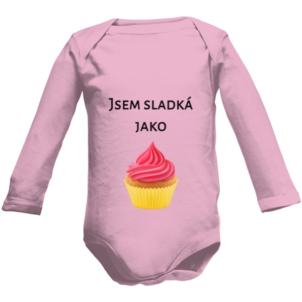 Dětské body Long  s potiskem Jsem sladká jako..