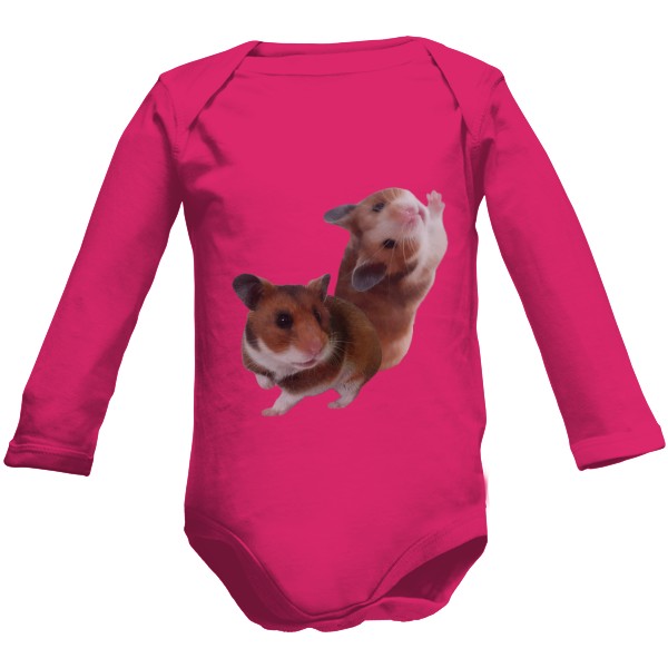 Dětské body Long  s potiskem Křečci