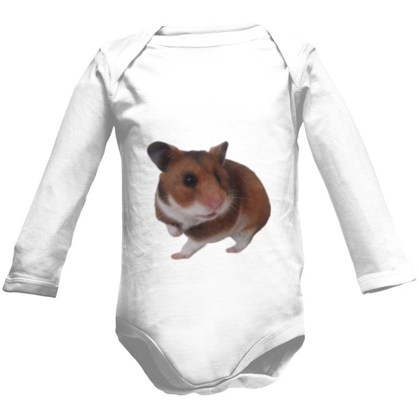 Dětské body Long  s potiskem Křeček