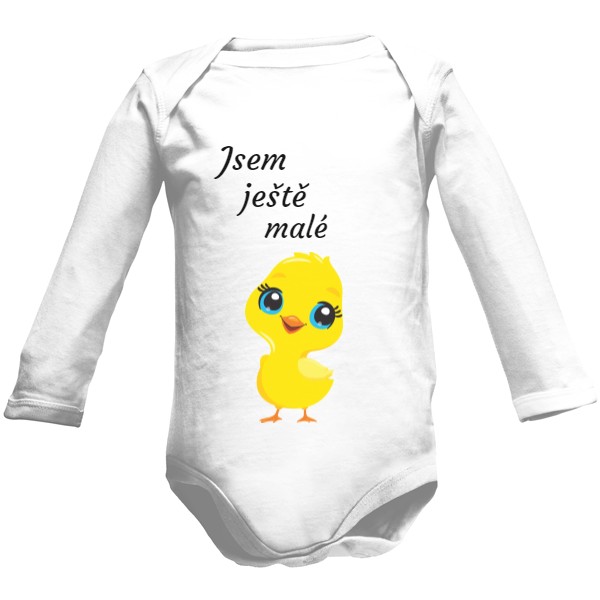 Dětské body Long  s potiskem Malé kuřátko