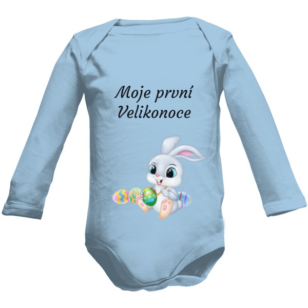 Dětské body Long  s potiskem První Velikonoce