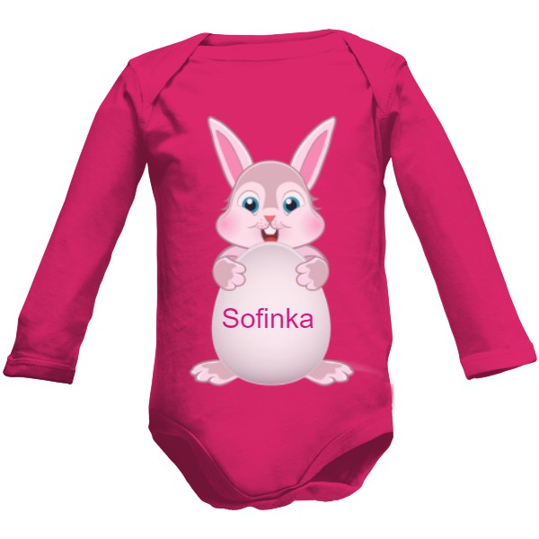 Dětské body Long  s potiskem Velikonoční jméno