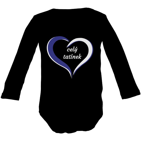 Dětské body Long  s potiskem Celý tatínek