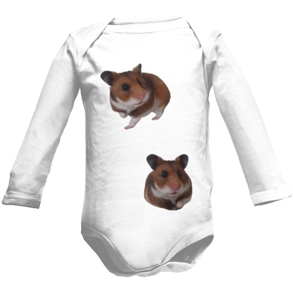 Dětské body Long  s potiskem Křečci