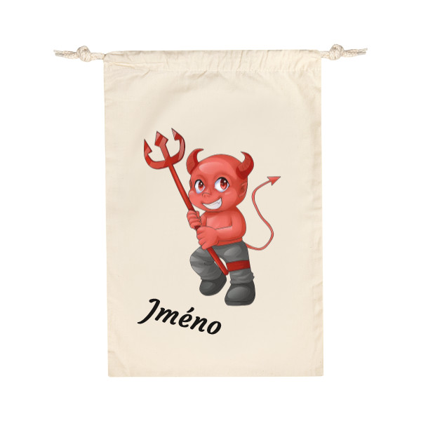 Bavlněný pytlík s potiskem Mikulášský pytlík se jménem