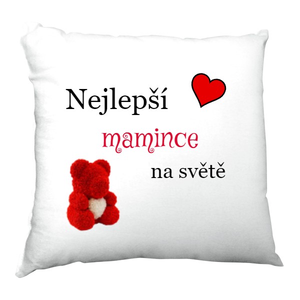 Polštář saténový s potiskem Mamince