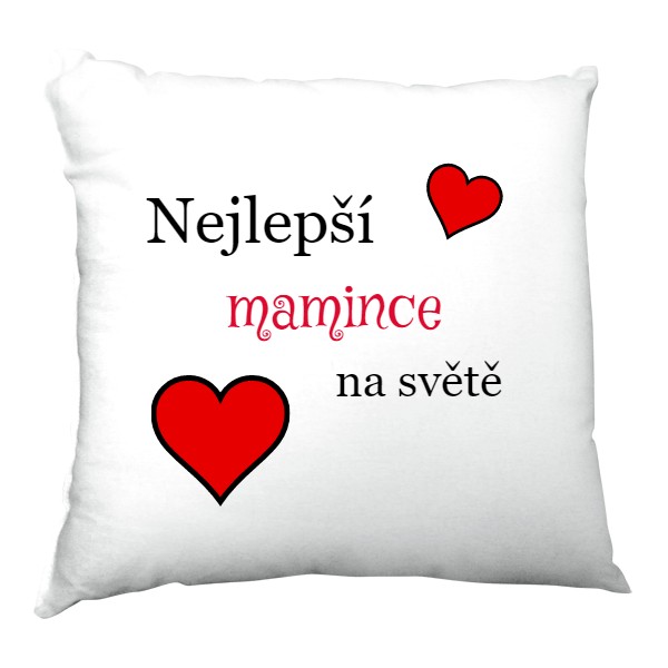 Polštář saténový s potiskem Mamince