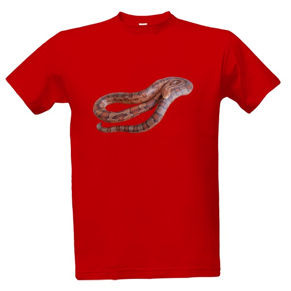 Tričko s potiskem Užovka červená